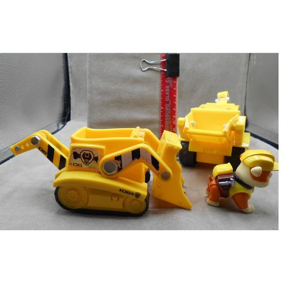 Rubble's Diggin' Bulldozer & Dump Truck w Figure PAW Patrol Lot Spin Master - Picture 2 of 13